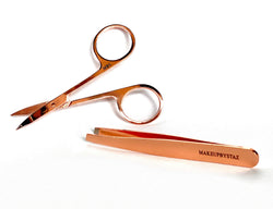 Rose gold Scissors and Tweezers